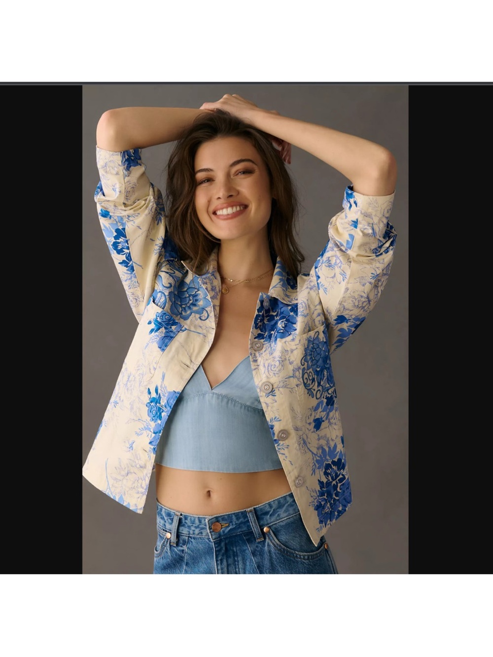 Porridge Ria Printed Shirt Jacket from Anthropologie Size XXS